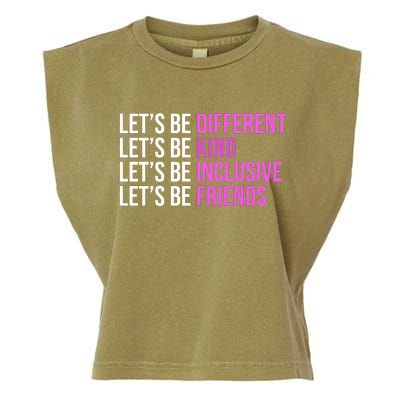 Let's Be Different Kind Inclusive Friends Garment-Dyed Women's Muscle Tee