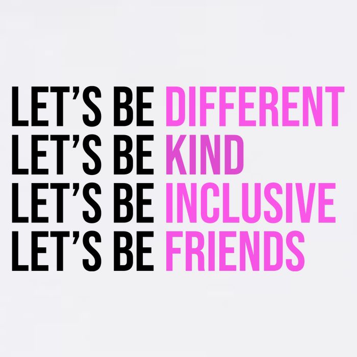 Let's Be Different Kind Inclusive Friends Garment-Dyed Sweatshirt