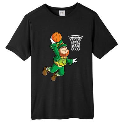 Leprechaun Basketball Dunk St Patricks Day Sports Gift Tall Fusion ChromaSoft Performance T-Shirt