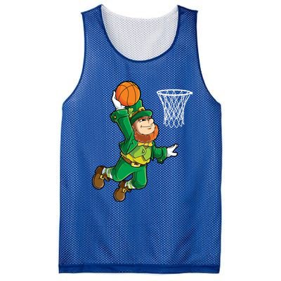 Leprechaun Basketball Dunk St Patricks Day Sports Gift Mesh Reversible Basketball Jersey Tank