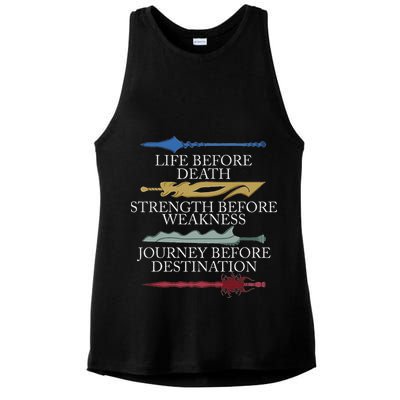 Life Before Death Strength Before Weakness Journey Ladies PosiCharge Tri-Blend Wicking Tank