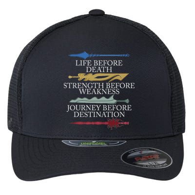 Life Before Death Strength Before Weakness Journey Flexfit Unipanel Trucker Cap