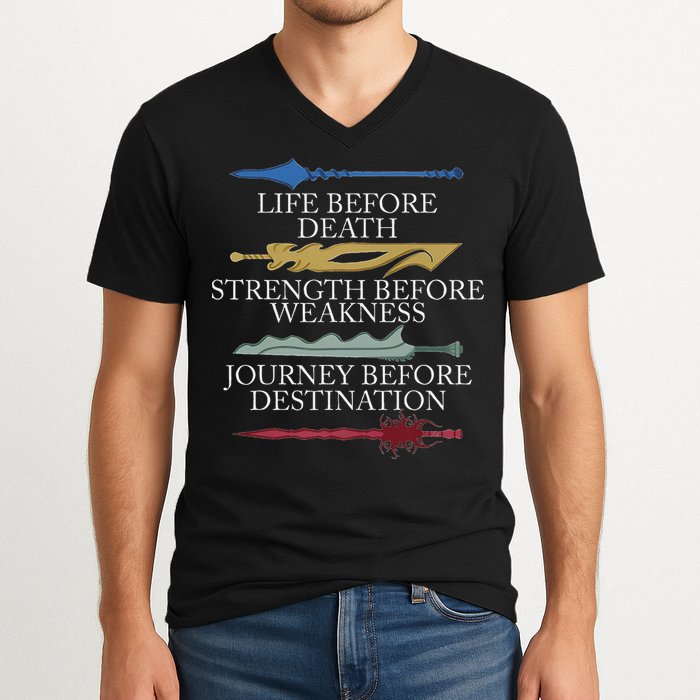 Life Before Death Strength Before Weakness Journey V-Neck T-Shirt