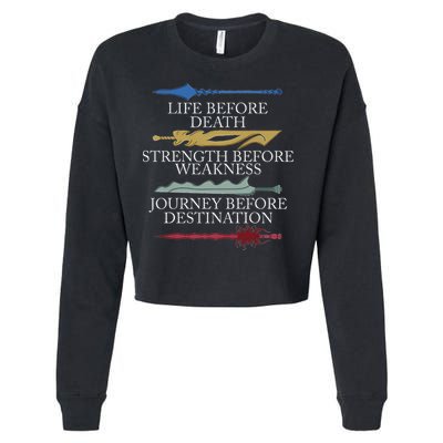 Life Before Death Strength Before Weakness Journey Cropped Pullover Crew