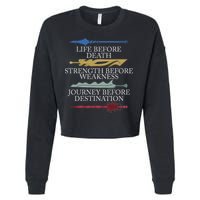 Life Before Death Strength Before Weakness Journey Cropped Pullover Crew