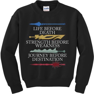 Life Before Death Strength Before Weakness Journey Kids Sweatshirt