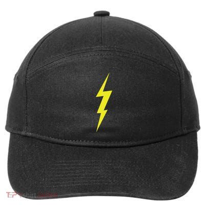 Lightning Bolt Electrical Storm Graphic Icon 7-Panel Snapback Hat