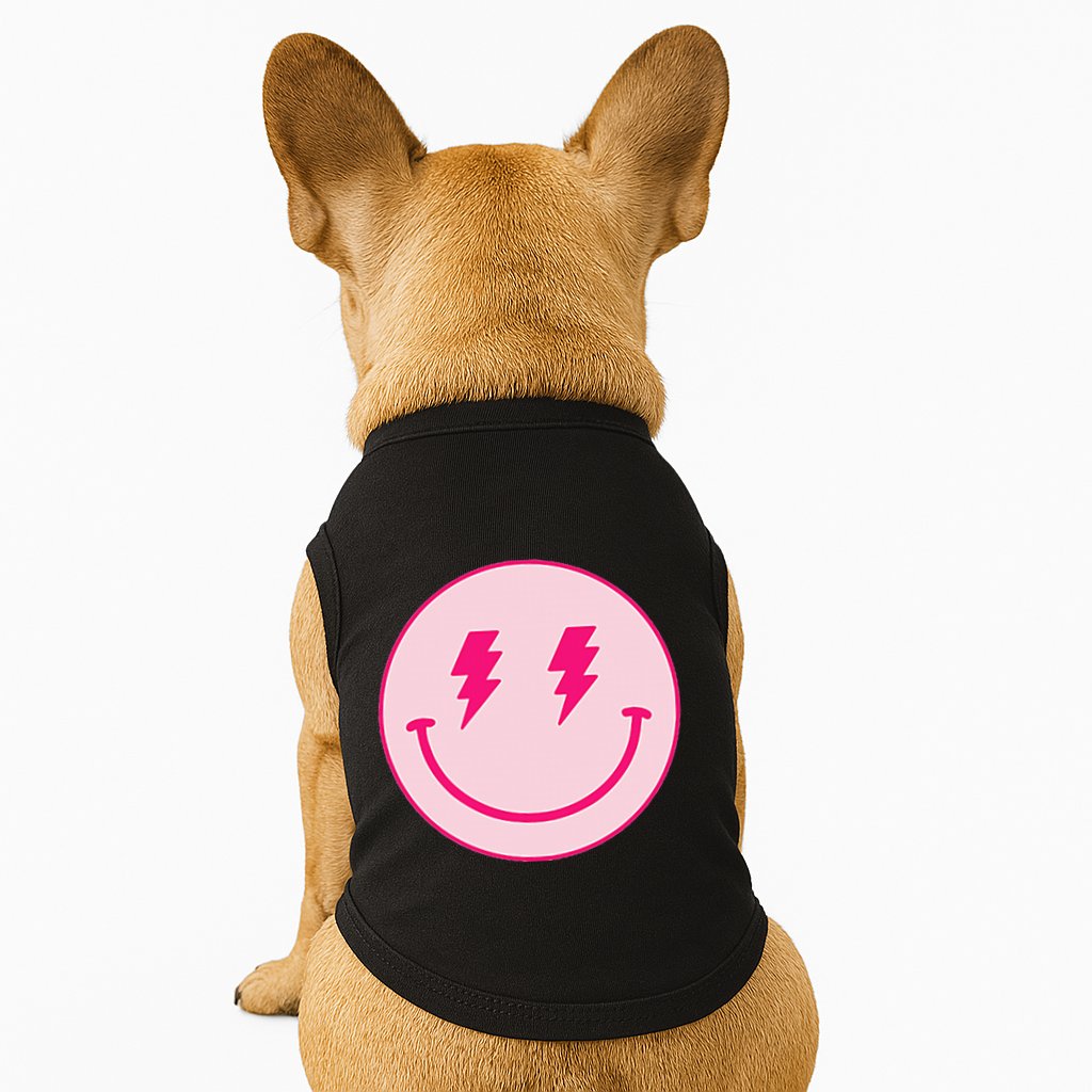 Lightning Bolt Eyes Happy Face Doggie Tank