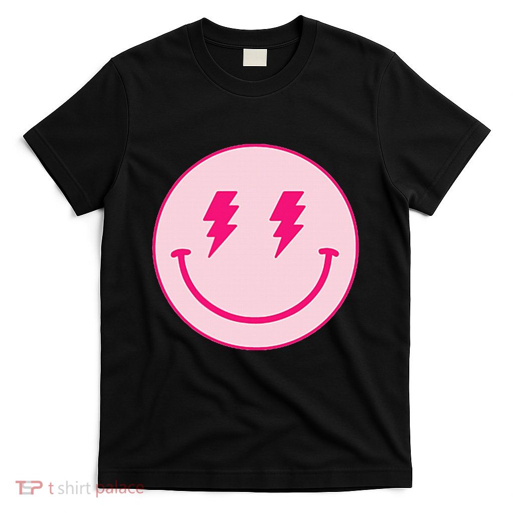 Lightning Bolt Eyes Happy Face T-Shirt