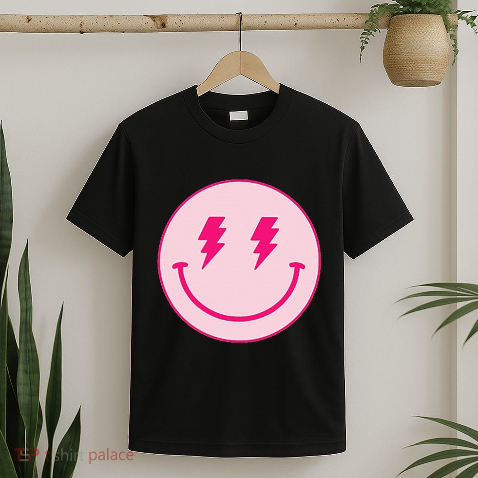 Lightning Bolt Eyes Happy Face T-Shirt