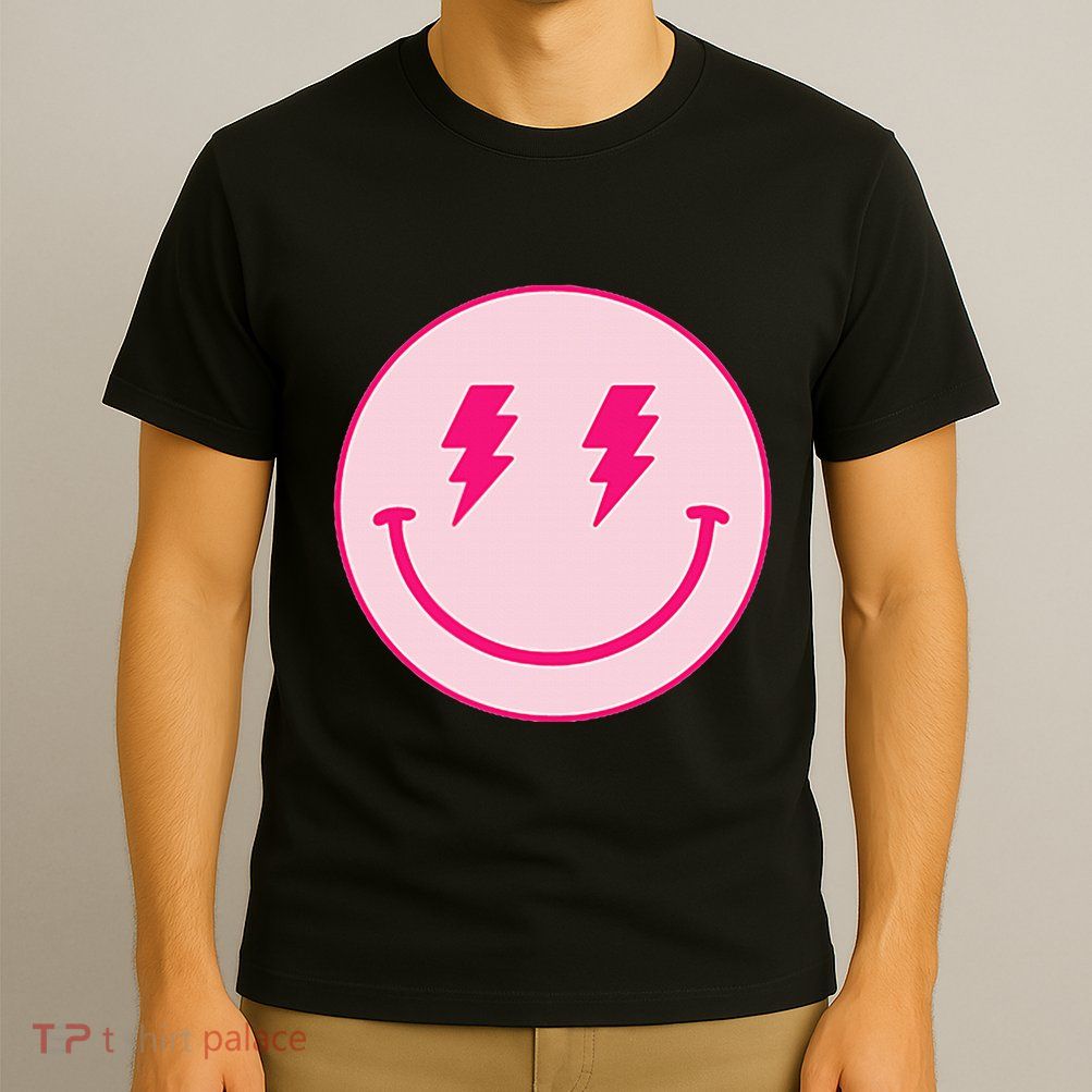 Lightning Bolt Eyes Happy Face T-Shirt
