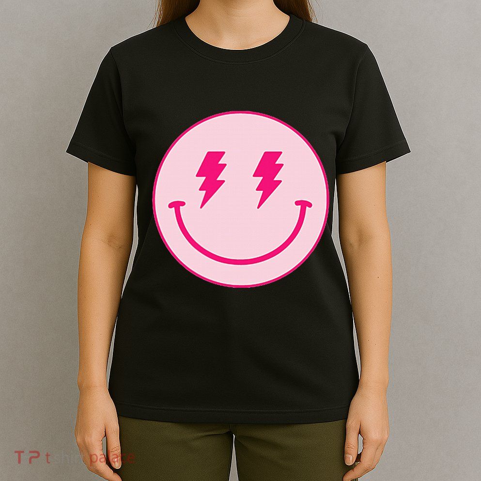 Lightning Bolt Eyes Happy Face T-Shirt