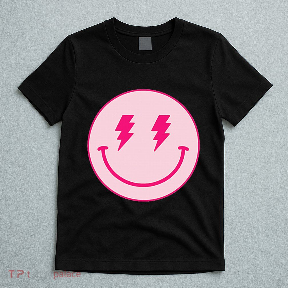 Lightning Bolt Eyes Happy Face T-Shirt