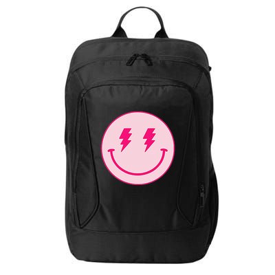 Lightning Bolt Eyes Happy Face City Backpack