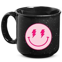 Lightning Bolt Eyes Happy Face 15oz Campfire Ceramic Mug