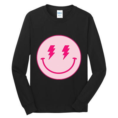 Lightning Bolt Eyes Happy Face Tall Long Sleeve T-Shirt
