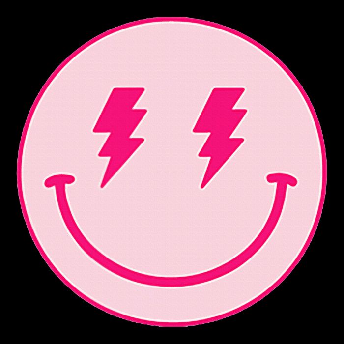 Lightning Bolt Eyes Happy Face Bag