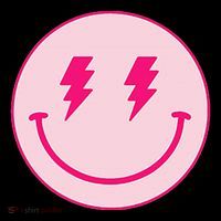 Lightning Bolt Eyes Happy Face Poster