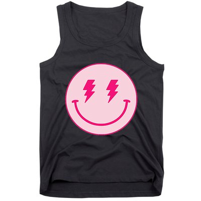 Lightning Bolt Eyes Happy Face Tank Top
