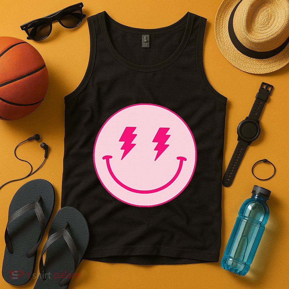 Lightning Bolt Eyes Happy Face Tank Top