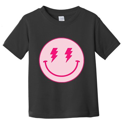 Lightning Bolt Eyes Happy Face Toddler T-Shirt