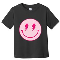 Lightning Bolt Eyes Happy Face Toddler T-Shirt