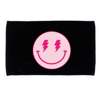 Lightning Bolt Eyes Happy Face Microfiber Hand Towel