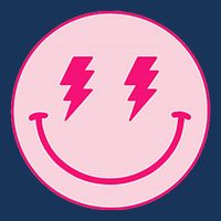 Lightning Bolt Eyes Happy Face Infant Baby Jersey Bodysuit