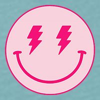 Lightning Bolt Eyes Happy Face Sueded Cloud Jersey T-Shirt