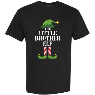 Little Brother Elf Matching Family Group Christmas Boy Elf Garment-Dyed Heavyweight T-Shirt