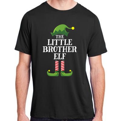 Little Brother Elf Matching Family Group Christmas Boy Elf Adult ChromaSoft Performance T-Shirt