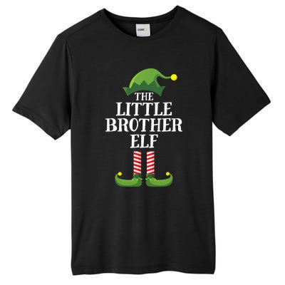 Little Brother Elf Matching Family Group Christmas Boy Elf Tall Fusion ChromaSoft Performance T-Shirt