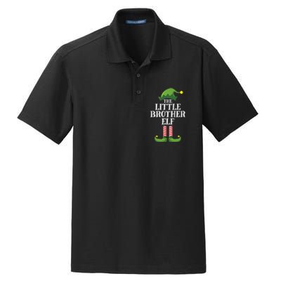 Little Brother Elf Matching Family Group Christmas Boy Elf Dry Zone Grid Polo