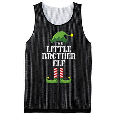 Little Brother Elf Matching Family Group Christmas Boy Elf Mesh Reversible Basketball Jersey Tank