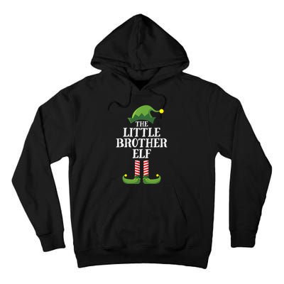 Little Brother Elf Matching Family Group Christmas Boy Elf Tall Hoodie