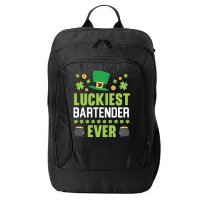 Luckiest Bartender Ever St Patrick's Saint Pattys Day Gift City Backpack