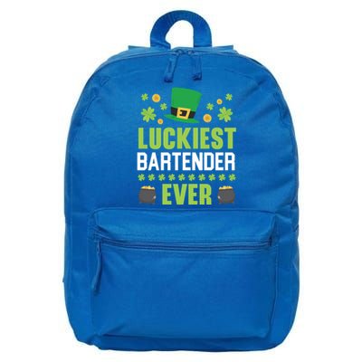 Luckiest Bartender Ever St Patrick's Saint Pattys Day Gift 16 in Basic Backpack