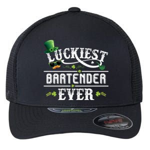 Luckiest Bartender Ever Leprechaun Hat St Patrick Day Gift Flexfit Unipanel Trucker Cap