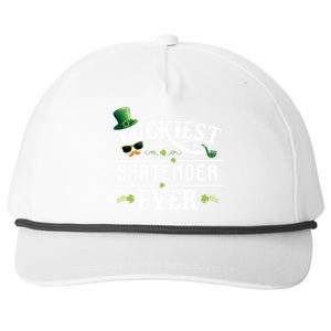 Luckiest Bartender Ever Leprechaun Hat St Patrick Day Gift Snapback Five-Panel Rope Hat