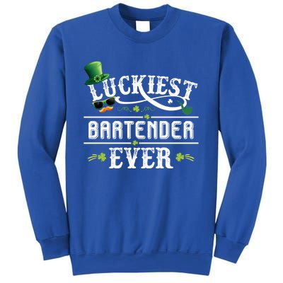 Luckiest Bartender Ever Leprechaun Hat St Patrick Day Gift Sweatshirt