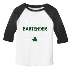 Luckiest Bartender Ever Gift Funny St Patrick's Day Gift Toddler Fine Jersey T-Shirt