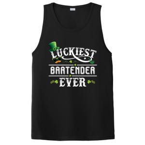 Luckiest Bartender Ever Leprechaun Hat St Patrick Day Gift Meaningful Gift PosiCharge Competitor Tank