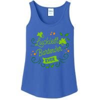 Luckiest Bartender Ever Matching St Patrick's Day Irish Gift Ladies Essential Tank