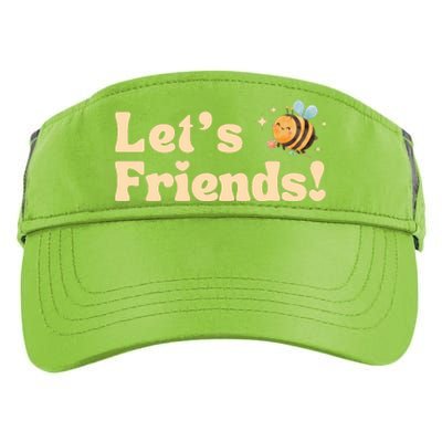 Lets Bee Friends Funny Bees Lover Adult Drive Performance Visor