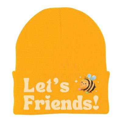 Lets Bee Friends Funny Bees Lover Knit Cap Winter Beanie