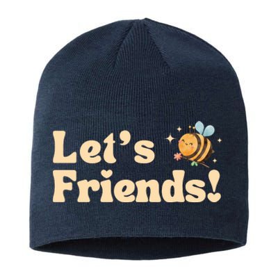 Lets Bee Friends Funny Bees Lover Sustainable Beanie