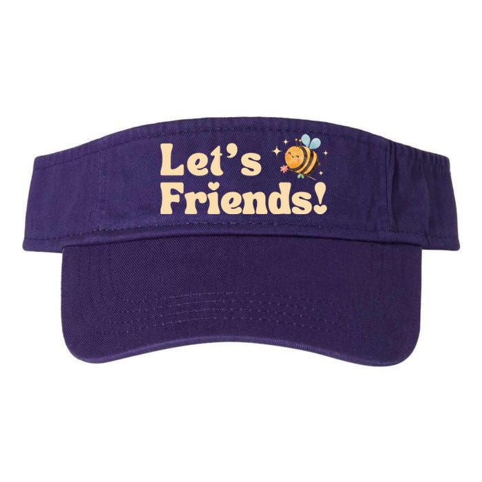 Lets Bee Friends Funny Bees Lover Valucap Bio-Washed Visor