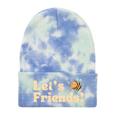 Lets Bee Friends Funny Bees Lover Tie Dye 12in Knit Beanie