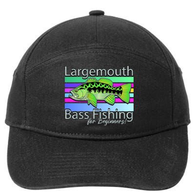 Largemouth Bass Fishing For Beginners 7-Panel Snapback Hat