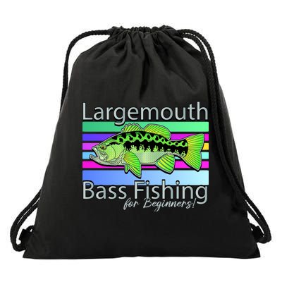 Largemouth Bass Fishing For Beginners Drawstring Bag